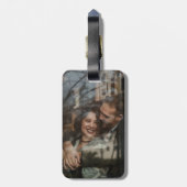 日付を保存するロンドンの結婚式 ラゲッジタグ (裏面縦)