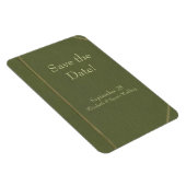 日付を保存するヴィンテージグリーンブックマグネット マグネット (右側)