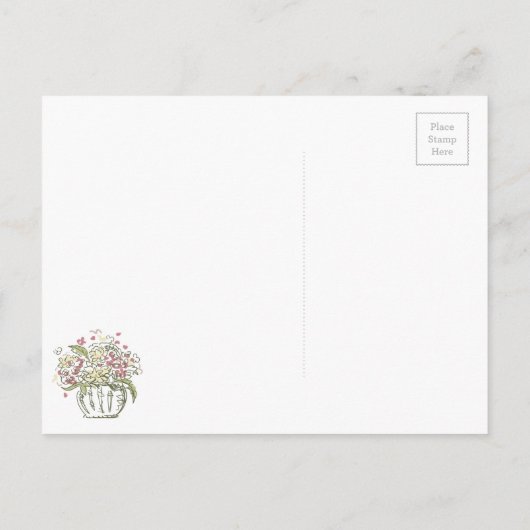 日付を保存するヴィンテージタンデム自転車 案内ポストカード (裏面)