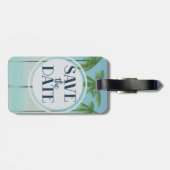 日付を保存するヴィンテージトロピカルパーム ラゲッジタグ (裏面横)