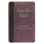 日付を保存するヴィンテージ紫の本磁石 マグネット (縦)