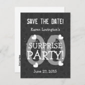 日付を保存する任意の年のサプライズ誕生日Z00C 案内ポストカード (正面/裏面)