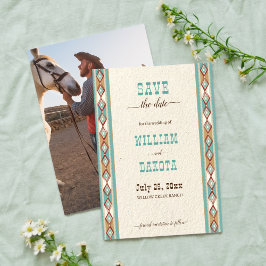日付を保存する南西西部の牧場女性のカーボーイ 招待状