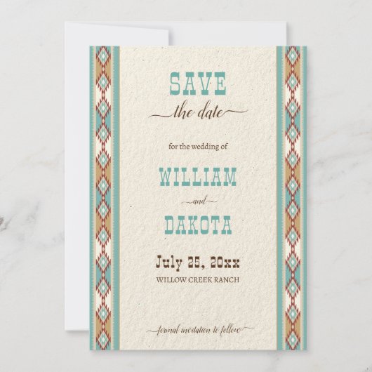 日付を保存する南西西部の牧場女性のカーボーイ 招待状 (正面)