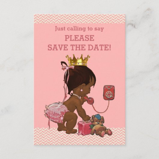 日付を保存する可愛い民族プリンセス電話 セーブザデート (正面)