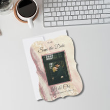 日付を保存する大理石エレガントな結婚式