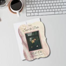 日付を保存する大理石エレガントな結婚式 セーブザデート