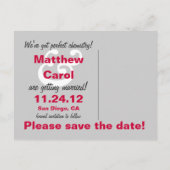 日付を保存する完璧な化学 案内ポストカード (裏面)