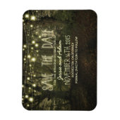 日付を保存する文字列ライトの木のパス素朴 マグネット (縦)