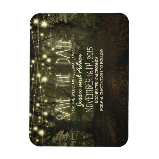 日付を保存する文字列ライトの木のパス素朴 マグネット (縦)