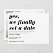 日付を保存する日付はっきりしたタイポグラフィの写真があります ポストカード (正面/裏面)