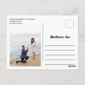 日付を保存する日付はっきりしたタイポグラフィの写真があります ポストカード (裏面)