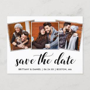 日付を保存する書道婚約3の写真 ポストカード