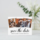 日付を保存する書道婚約3の写真 ポストカード (スタンド正面)