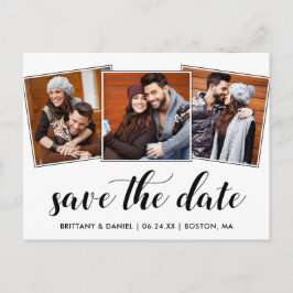 日付を保存する書道婚約3の写真 ポストカード