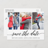 日付を保存する書道婚約3の写真 ポストカード (正面/裏面)