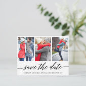 日付を保存する書道婚約3の写真 ポストカード (スタンド正面)