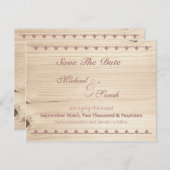 日付を保存する木製 セーブザデート (正面/裏面)