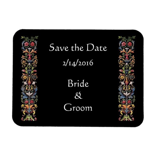 日付を保存する照明ヴィンテージArt Magnet マグネット (横)