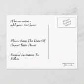 日付を保存する現在の弓リース休日はがき 案内ポストカード (裏面)