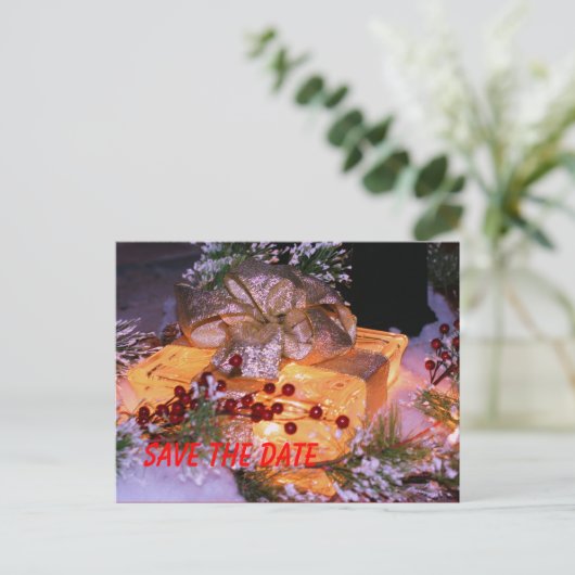 日付を保存する現在の弓リース休日はがき 案内ポストカード (スタンド正面)