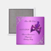 日付を保存する甘い16キンセアニェラ仮装ピンク マグネット (正面/裏面)