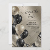 日付を保存する男性の50誕生日 招待状 (正面)