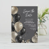 日付を保存する男性の50誕生日 招待状 (スタンド正面)