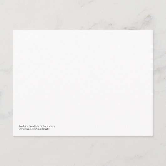 日付を保存する白いさくらんぼ花はがき 案内ポストカード (裏面)