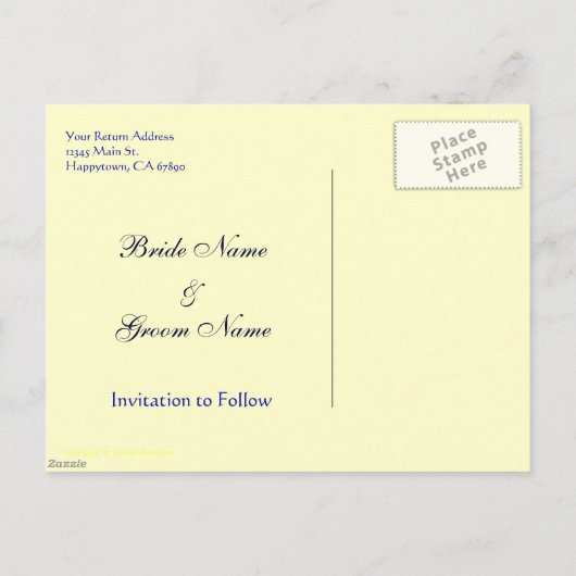 日付を保存する白い赤いバラのはがき 案内ポストカード (裏面)