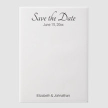 日付を保存する白と黒のエレガントな結婚式