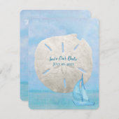 日付を保存する砂ドルと帆船 セーブザデート (正面/裏面)