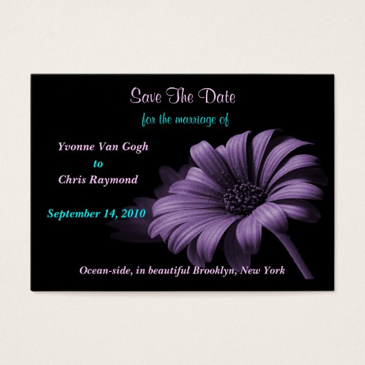 日付を保存する紫の灰色のデイジーI (正面)