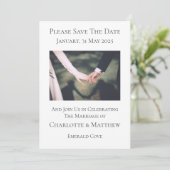 日付を保存する結婚式招待状の手 招待状 (スタンド正面)