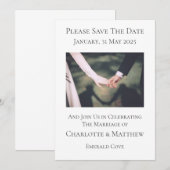 日付を保存する結婚式招待状の手 招待状 (正面/裏面)