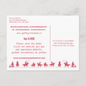 日付を保存する西サドルピンクカウボーイハット 案内ポストカード (裏面)