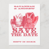 日付を保存する西サドルピンクカウボーイハット 案内ポストカード (正面)