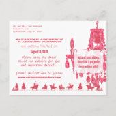 日付を保存する西ピンクカウボーイハットシャンデリア 案内ポストカード (裏面)