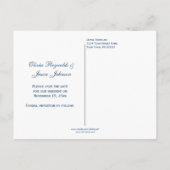 日付を保存する赤い白と青の写真の正方形 案内ポストカード (裏面)