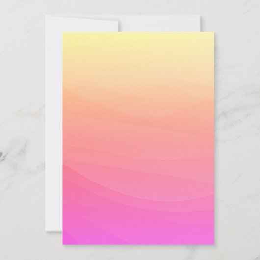 日付を保存する赤オレンジ50誕生日 招待状 (裏面)