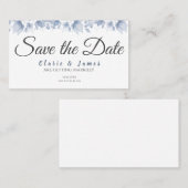 日付を保存する青い水の色の発表ポストカー 名刺 (正面/裏面)