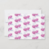 日付を保存する青い紫の松のコーンのアート セーブザデート (裏面)