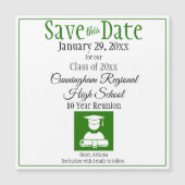 日付を保存する高校の懇親会マグネットカード (正面)