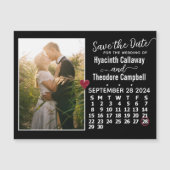 日付を保存する2024年9月カレンダー写真マグネット (正面)