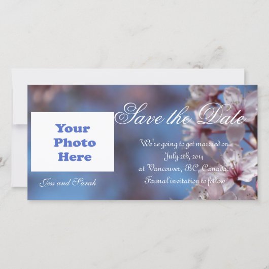 日付を保存する、さくらんぼの花 セーブザデート (正面)