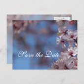 日付を保存する、さくらんぼの花 案内ポストカード (正面/裏面)