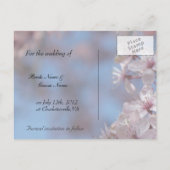 日付を保存する、さくらんぼの花 案内ポストカード (裏面)