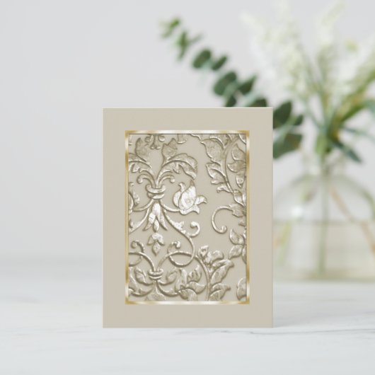 日付を保存する"エンボス"シャンパンダマスク セーブザデート (スタンド正面)