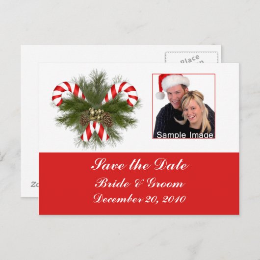 日付を保存する – キャンディーケーン写真はがき 案内ポストカード (正面/裏面)