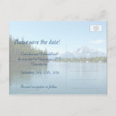 日付を保存する、グランドテトン国立公園。 案内ポストカード (裏面)